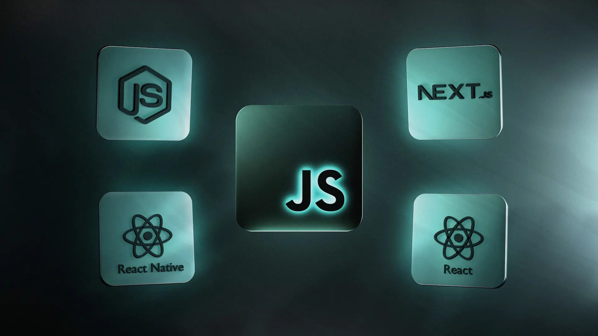 React、React Native、NodeJS、Electron、NextJSなどのJavaScript技術が一緒に書かれています。